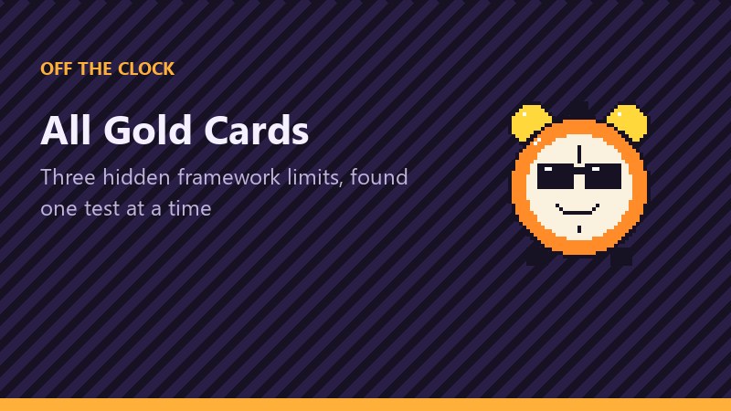 Off the Clock card for All Gold Cards